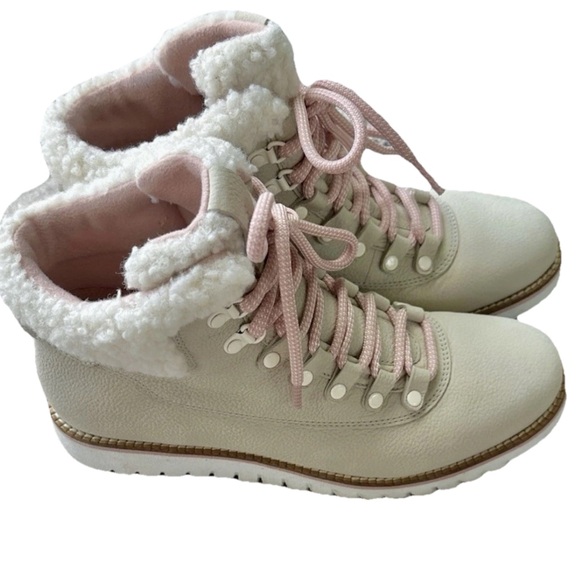 Cole Haan's ZeroGrand Explore boots stone beige / pink sz 8.5 - Picture 4 of 10